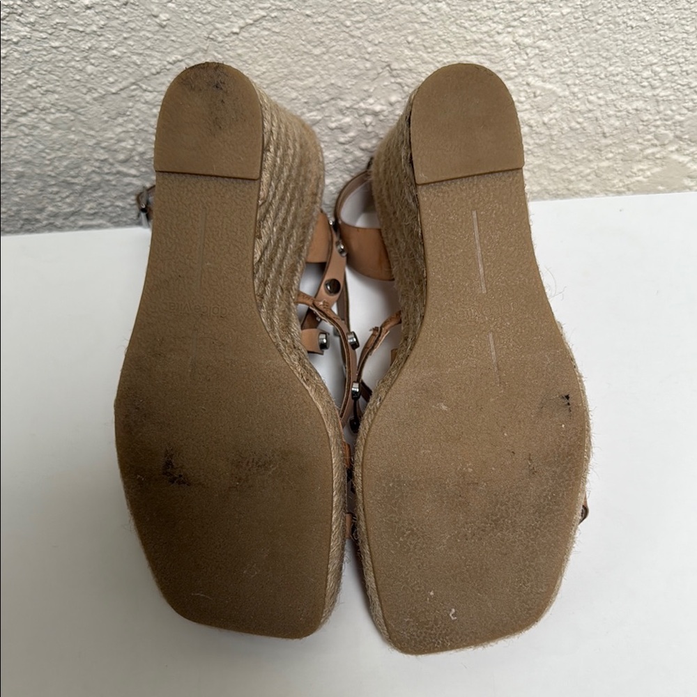 Dolce Vita - Leather Wedge Sandals with Studded Straps - Picture 5 of 5